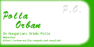 polla orban business card